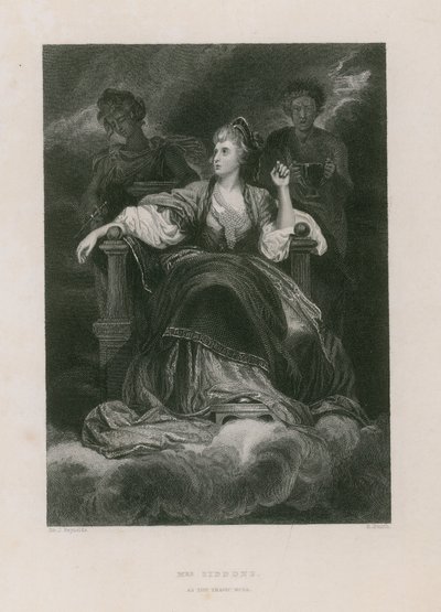 Mevrouw Siddons als de tragische muze door Joshua Reynolds