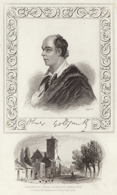 Portret van Oliver Goldsmith door Joshua Reynolds