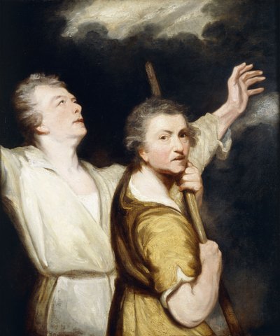Portret van de Kunstenaar en Thomas Jervais als Aanbiddende Herders door Joshua Reynolds
