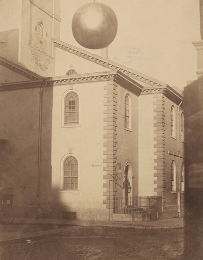 Brattle Square kerk,jaren 1850 (foto) door Josiah Johnson Hawes