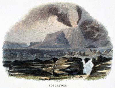Vulkanen, uit Verschijnselen van de Natuur, 1849 door Josiah Wood Whymper