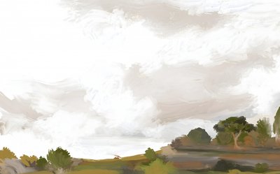 Rustig impressionistisch landschap door Josie George