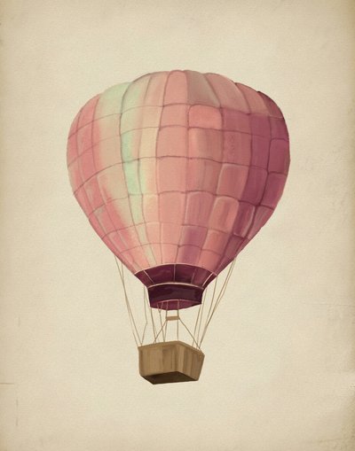Dromerige roze ballon door Josie George