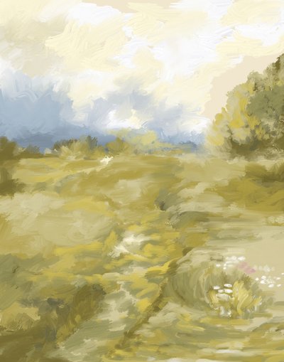 Golden Meadow-pad door Josie George