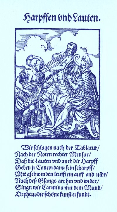 Harp- en luitspelers door Jost Amman
