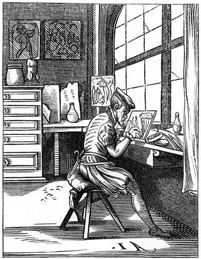 Verlichter, 16e eeuw, 1849 door Jost Amman