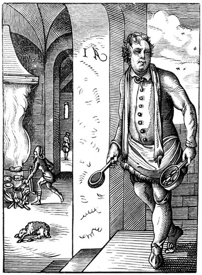 De kok, 16e eeuw 1849 door Jost Amman