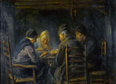 Aardappeleters door Jozef  Israels