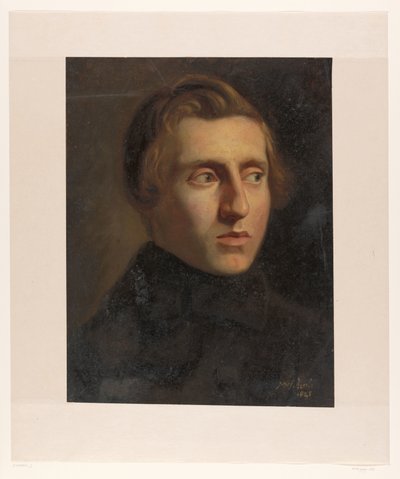 Portret van een jonge man door Jozef Israëls