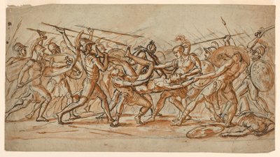 De Strijd om het Lijk van Patroclus door Jérôme Martin Langlois