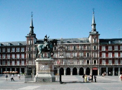 Uitzicht op de Plaza Mayor, c.1619 door Juan Gomez de Mora