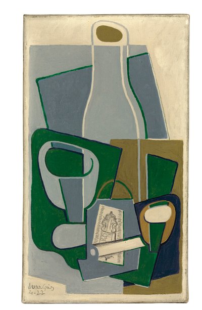 Pijp en pakje tabak, 1922 door Juan Gris