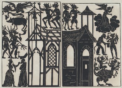 Blad 5 van figuren voor Chinese schaduwpoppen, 1859 door Juan Llorens