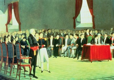 Ondertekening van de Onafhankelijkheidsakte op 5 juli 1811 door Juan Lovera