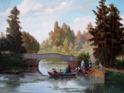 Spaans: Antigua laguna del parque Cousiño Oude vijver in Cousiño Park door Juan Mochi