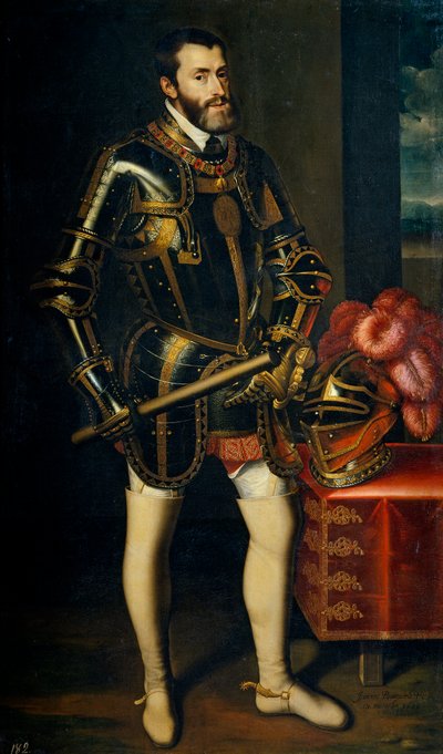 Karel V van Spanje door Juan Pantoja de la Cruz