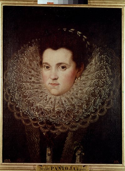 Portret van een dame door Juan Pantoja de la Cruz