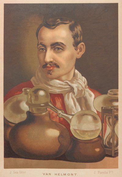 Portret van Johan Baptista van Helmont door Juan Planella y Rodríguez