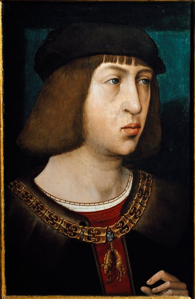 Portret van de Koning van Castilië Filips I (Filips van Habsburg genaamd Filips de Schone) door Juan de Flandes