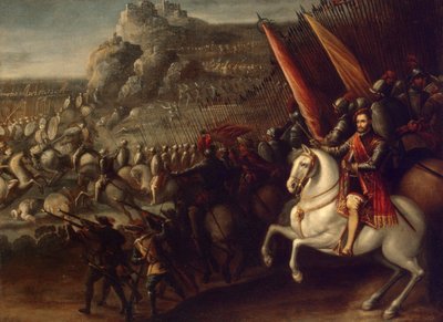 Slagveldscène door Juan de la Corte