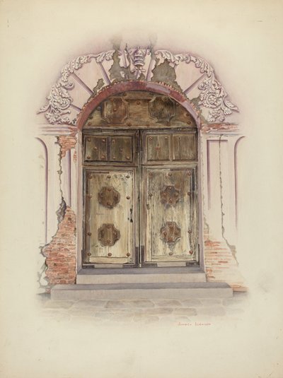 Deur en Muur Schildering, ca. 1941 door Juanita Donahoo