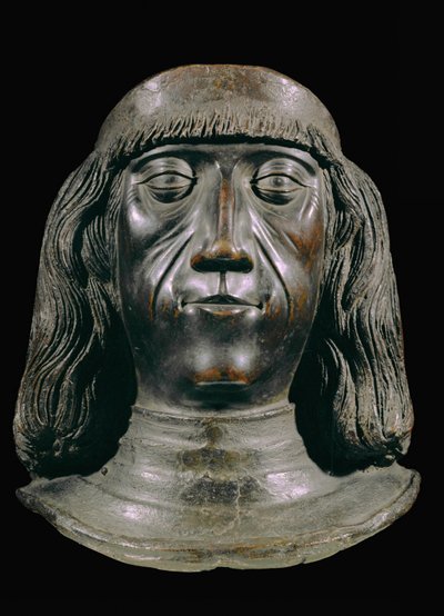 Bronzen buste van keizer Maximiliaan I ... (brons) door Jörg Muskat