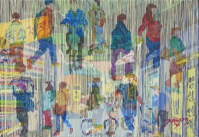 Abstract: Stadsmenigte door Jukyong Park