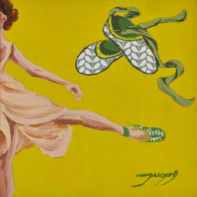 Dansende ballerina, geel door Jukyong Park