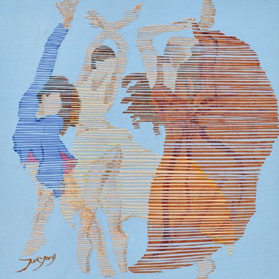 Vloeiende dansfiguren door Jukyong Park