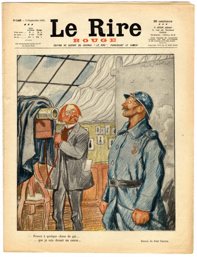 Omslag van The Red Laughter, Satirisch in kleuren door Jules Abel Faivre