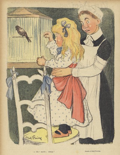 Illustratie voor Le Rire door Jules Abel Faivre