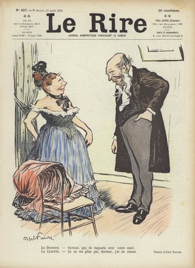 Illustratie voor Le Rire door Jules Abel Faivre