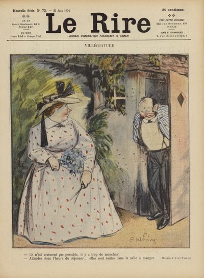 Illustratie voor Le Rire door Jules Abel Faivre