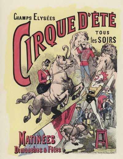 Circusposter door Jules Arsene (after) Garnier