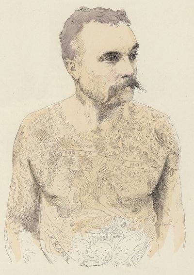 Tatoeages door Jules Arsene (after) Garnier
