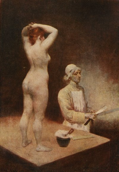 Paus Calixte, barbier. Illustratie van Jules Garnier. In "Rabelais en de werken van Jules Garnier". door Jules Arsene Garnier