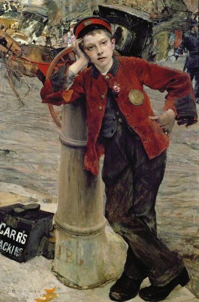 Londense schoenpoetser door Jules Bastien Lepage
