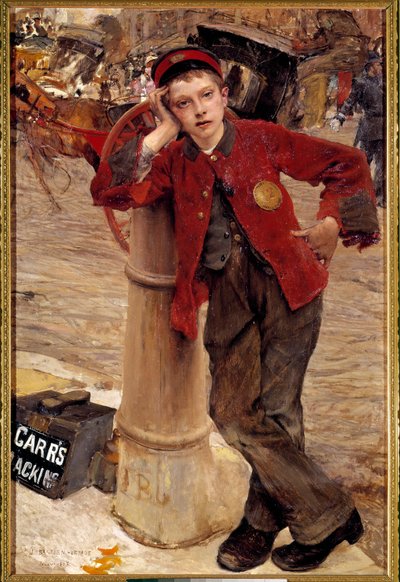 De kleine Engelse schoenpoetser Schilderij door Jules Bastien Lepage (1848-1884) 1882 Parijs, Decoratieve Kunsten door Jules Bastien Lepage