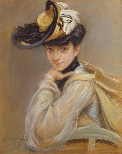Portret van Madame Cayron, de vrouw van de kunstenaar door Jules Cayron
