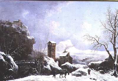 Winterlandschap door Jules Cesar Denis van Loo