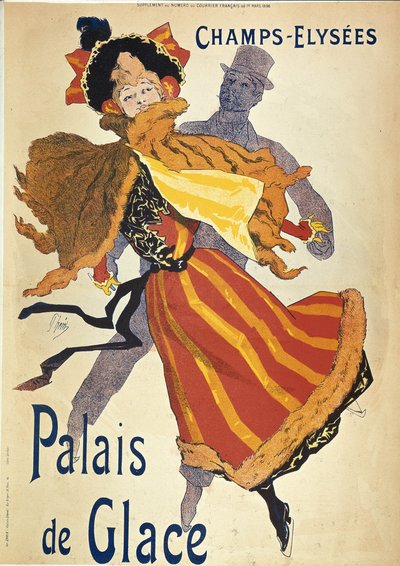 Reclame voor het IJspaleis op de Champs-Elysées, door Jules Cheret door Jules Cheret