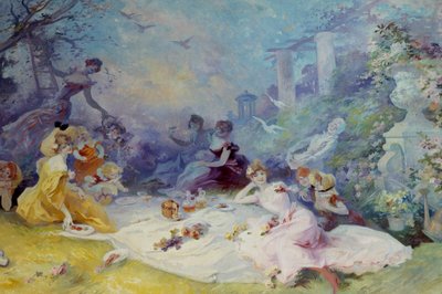 Ontbijt op het gras door Jules Cheret