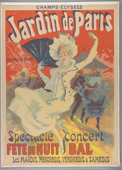 Champs-Élysées. Jardin de Paris, 1890 door Jules Cheret