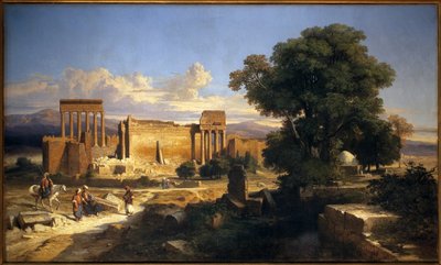 Ruïnes van Balbeck (of Baalbek, Baalbec, oud Heliopolis, huidig Libanon) door Jules Coignet