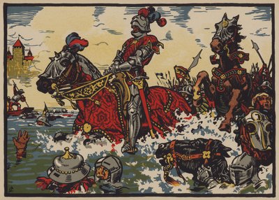 Overwinning van de Zwitsers op de Bourgondiërs in de Slag bij Morat, 22 juni 1476 door Jules Courvoisier