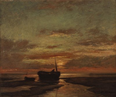 Dutch: Zonsondergang Sunset door Jules Dupré