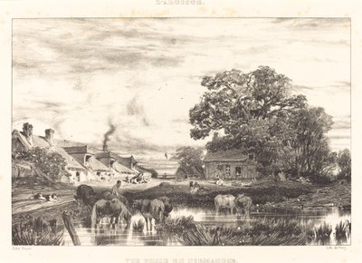 Uitzicht in Normandië door Jules Dupré