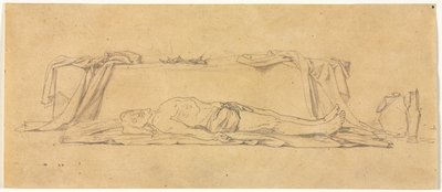 Schets van de dode Christus liggend bij het graf, 1800s door Jules Eugene Lenepveu
