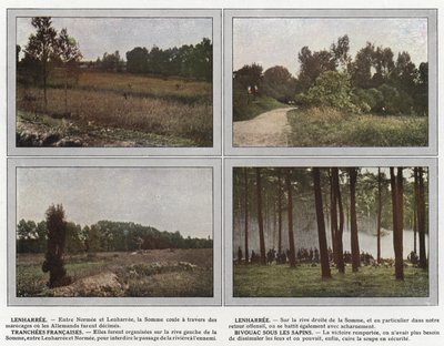 Lenharree, Lenharree, Franse loopgraven, bivak onder de sparren door Jules Gervais Courtellemont
