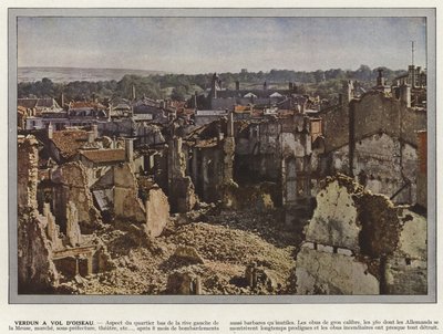 Verdun vanuit Vogelperspectief door Jules Gervais Courtellemont